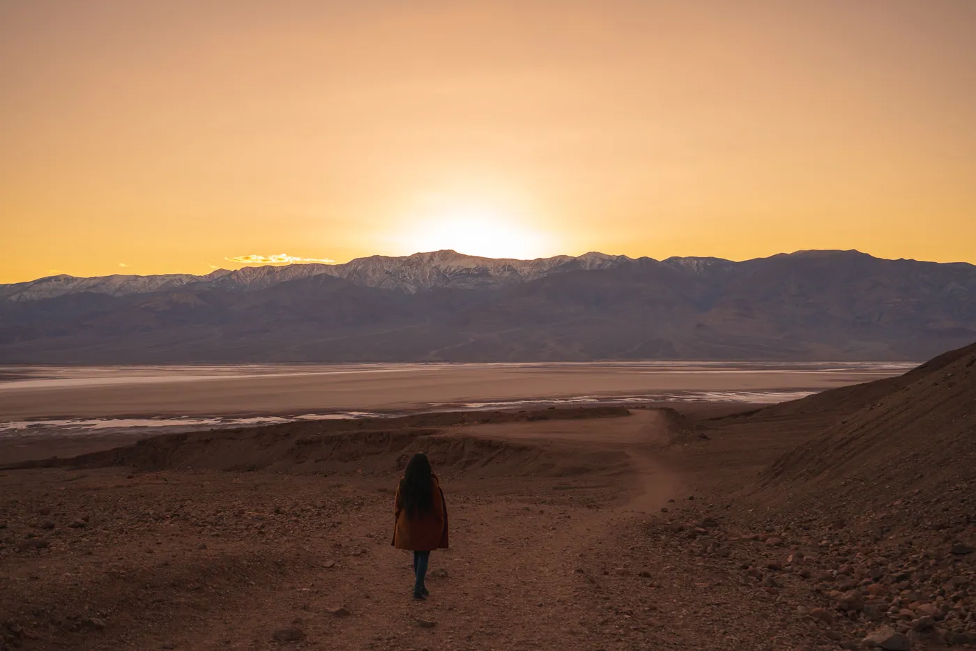 Sunset over the Panamints, Death Valley