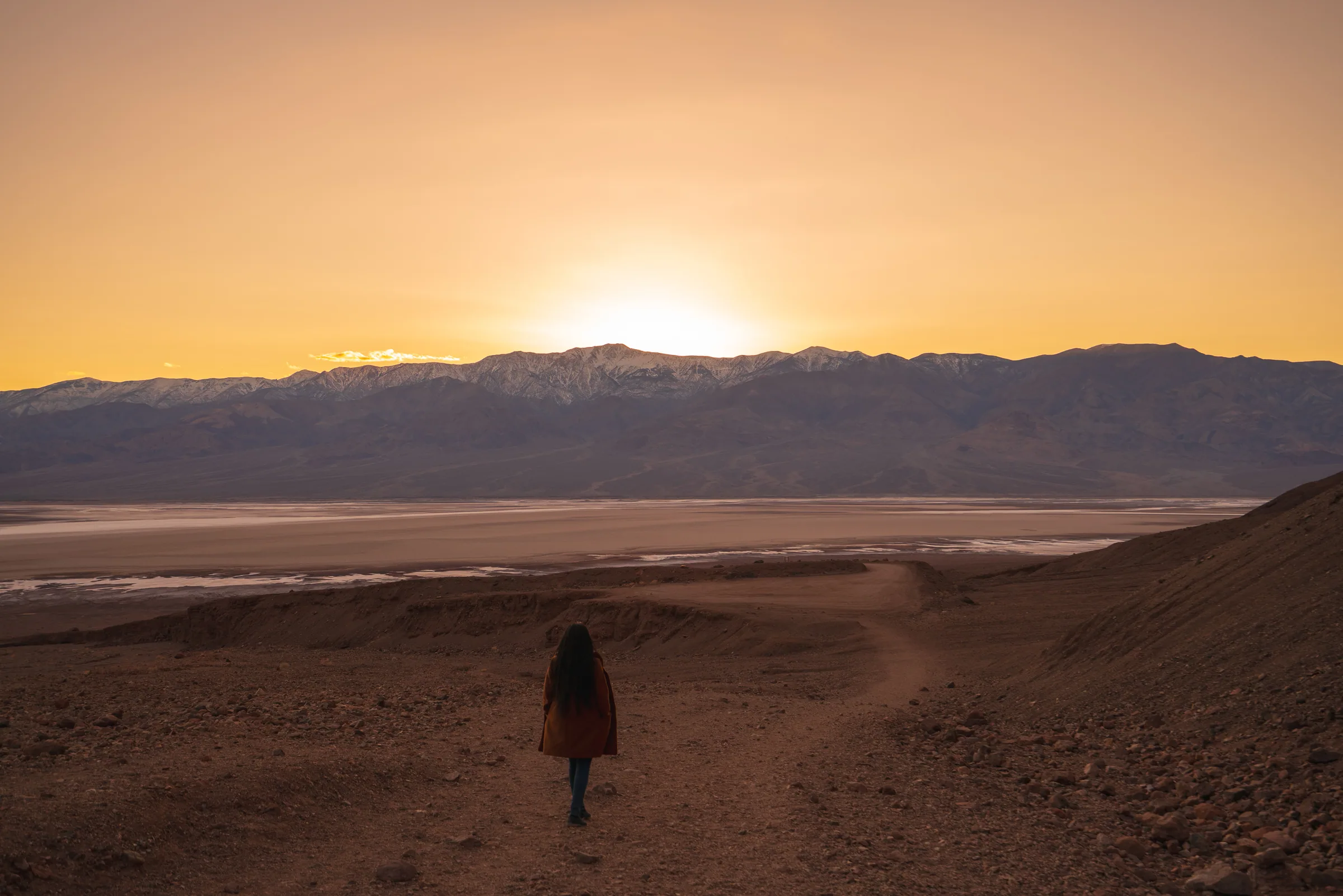 Sunset over the Panamints, Death Valley